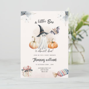 Een Little Boo spookachtige babyshower uitnodiging