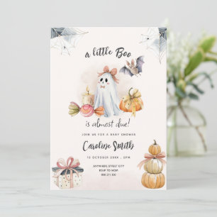 Een Little Boo spookachtige babyshower uitnodiging