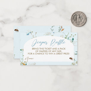 Een Little Wildflower Luier Raffle Bijlage Kaart Notitiekaartje