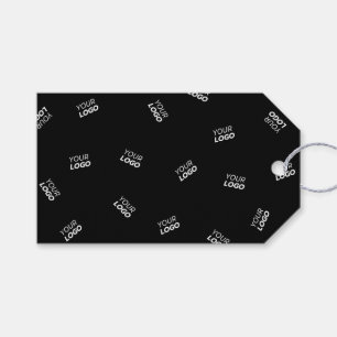 Een Logo of geüpload Afbeelding   verstrooid patro Cadeaulabel