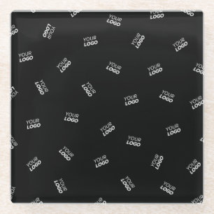 Een Logo of geüpload Afbeelding verstrooid patro Glazen Onderzetter