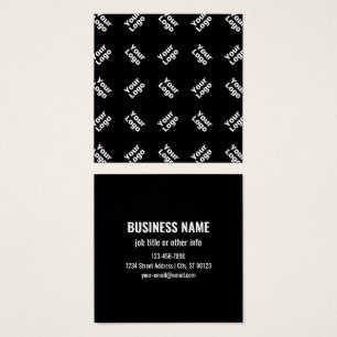 Een Logo of geüpload Afbeelding   verstrooid patro Vierkante Visitekaartjes