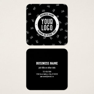 Een Logo of geüpload Afbeelding   verstrooid patro Vierkante Visitekaartjes