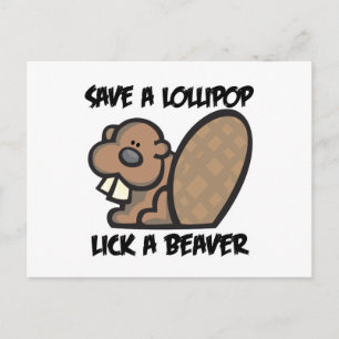 Een Lollipop Lick a Beaver opslaan Briefkaart