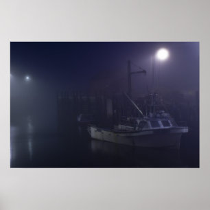 Een Lonely Harbor Night fine art print