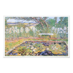 Een Long Island-tuin van Frederick Childe Hassam Foto Afdruk