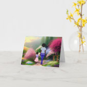 Een loop door de Garden Moederdag Kaart (Gele Bloem)