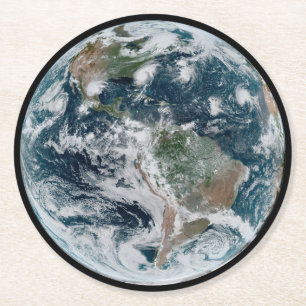 Een losse keten van tropische cyclonen ronde kartonnen onderzetter