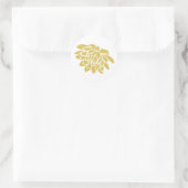 Een Lotus Flower (geel) Ronde Sticker (Tas)