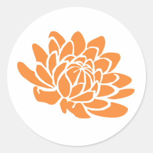 Een Lotus Flower Sticker (oranje)