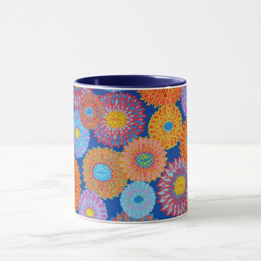Een Lovely Philip Jacobs Fabric blue Padma-Mok Mok (Midden)
