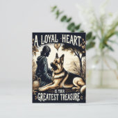 Een loyaal hart, een grote schat briefkaart (Staand voorkant)