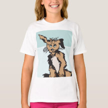 Een luchtige hond met blauwe papaver