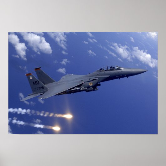 een luchtmacht F-15E stakingsarend Poster (Voorkant)