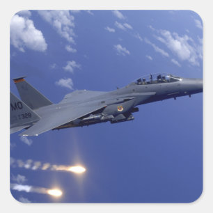 een luchtmacht F-15E stakingsarend Vierkante Sticker