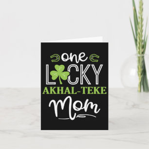 Een Lucky Akhal-teke Horse Mom Ierse paardrijden Kaart
