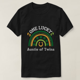 Eén Lucky Auntie of Twins Irish St Patrick's Day T-shirt