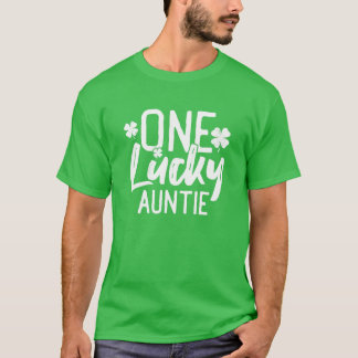 Een Lucky Auntie St. Patrick's Day Matching Pajama T-shirt