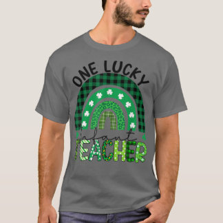 Eén Lucky Baby Teacher Rainbow St Patricks Day S T-shirt