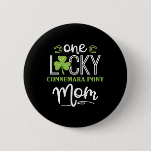 Een Lucky Connemara Pony Horse Mom Ierse Paard Ronde Button 5,7 Cm
