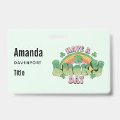 Een Lucky Day Retro Typografie Badge (Back)