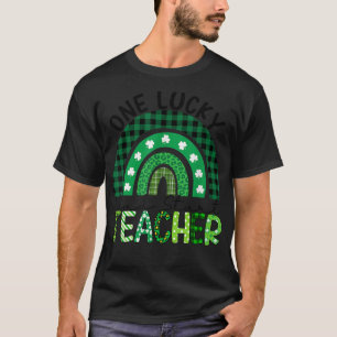 Eén Lucky Head Start Teacher Rainbow Patricks Day T-shirt