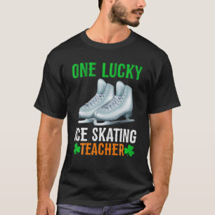 Eén Lucky Ice Skating leraar St. Patrick's Day T-shirt