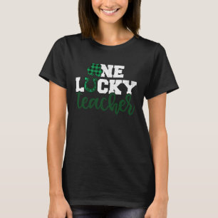 Eén Lucky Irish Teacher St Patricks Day Buffalo P T-shirt