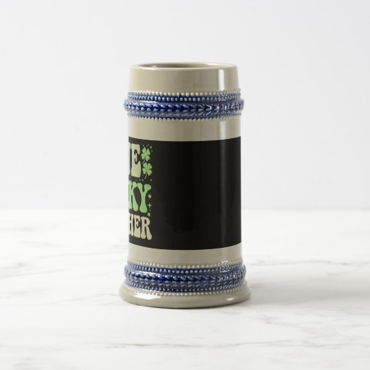 Eén Lucky leraar Groovy Retro leraar St Patricks Bierpul (Center)