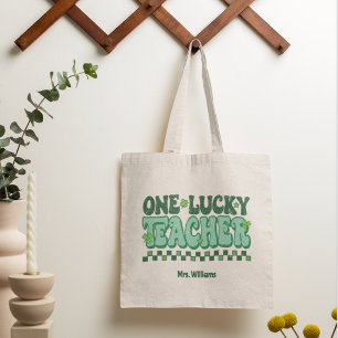 Een Lucky leraar St. Patrick's Day Tote Bag