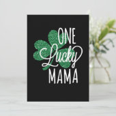 Eén Lucky Mama T-shirt St Patricks Day Save The Date (Staand voorkant)