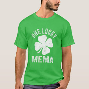 Eén Lucky Mema Vintage St Patrick Day Gift T-shirt
