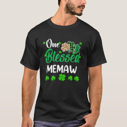 Een Lucky Memaw Clover St. Patrick's Day Irish T-shirt (Voorkant)