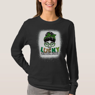 Een Lucky Middle School Educator Bleaching St Patr T-shirt