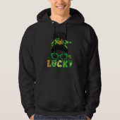 Een Lucky Momma Messy Bun Leopard St Patrick's Day Hoodie (Voorkant)
