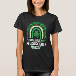 Eén Lucky Neuroscience verpleegsters Rn St Patrick T-shirt