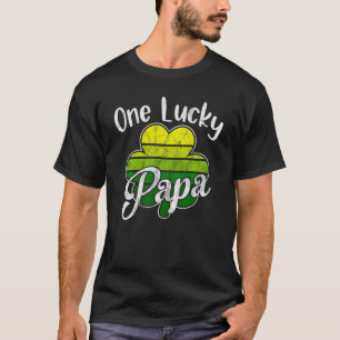 Eén Lucky Papa Funny Father Irish C St Patrick's D T-shirt