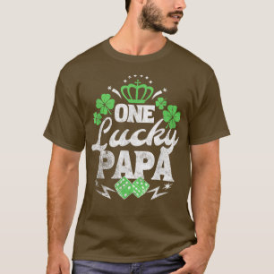 Een Lucky Papa St Patricks Day Gift  70 s Di T-shirt