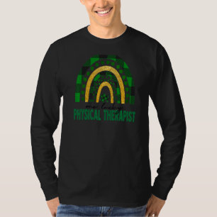 Eén Lucky Physical Therapist Rainbow St Patricks D T-shirt
