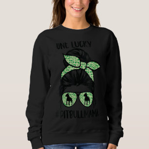 Eén Lucky Pitbull Mama Funny St Patrick S Day Pitb Trui