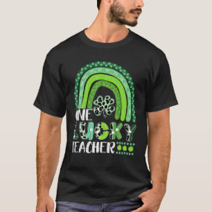 Eén Lucky Teacher Rainbow St Patrick's Day Appreci T-shirt