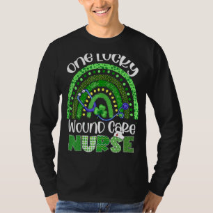Eén Lucky Wound Care verpleegster Stethoscope St P T-shirt