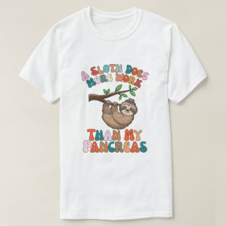 Een luiaard doet meer werk dan mijn alvleesklier g t-shirt