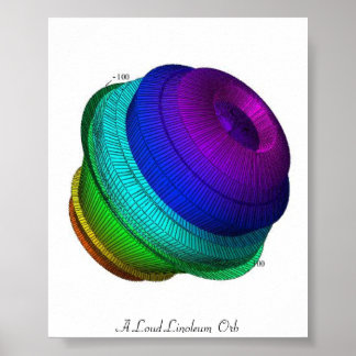 Een luide Linoleum Orb Poster