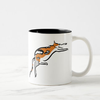 Een luie Vette Tricolor Funny Cat Tweekleurige Koffiemok