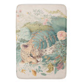 Een luipaard achter de struik badmat (Voorkant Verticaal)