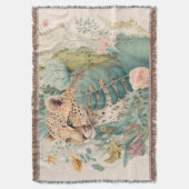 Een luipaard achter de struik deken (Voorkant Verticaal)