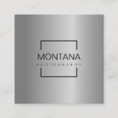 Een luxe zilver met qr-code contactkaartje (Voorkant)