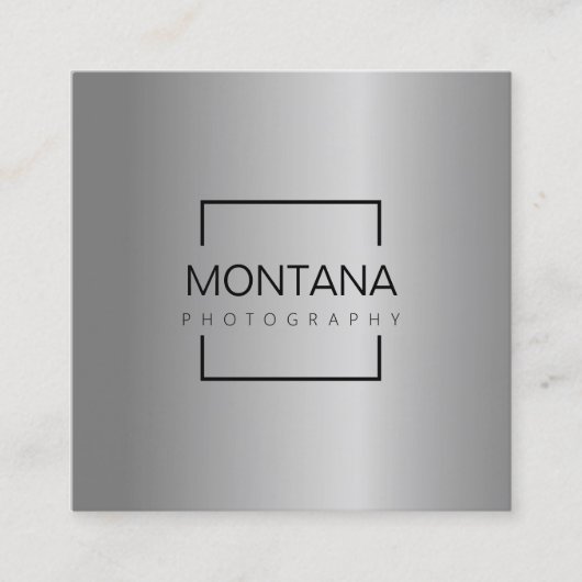 Een luxe zilver met qr-code contactkaartje (Voorkant)