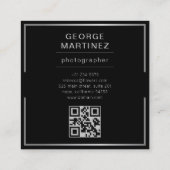 Een luxe zilver met qr-code contactkaartje (Achterkant)